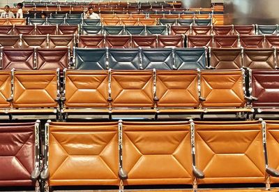 Full frame shot of empty chairs