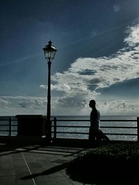 View of sea against cloudy sky