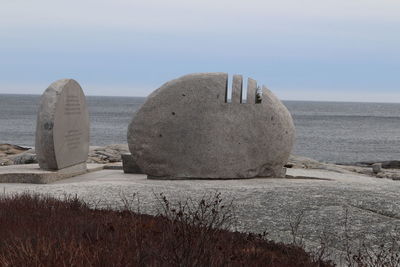 View of rocks on beach