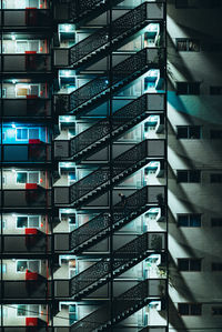Full frame shot of staircase in city
