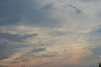 Low angle view of clouds in sky