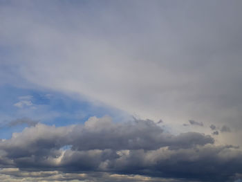 Low angle view of clouds in sky