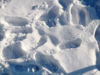 Aerial view of snow