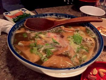 Close-up of served food