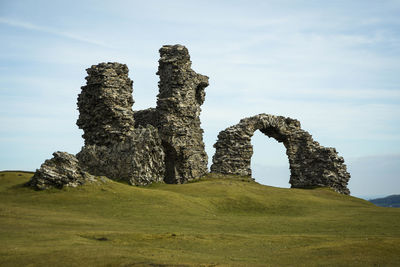 Castell dinas bran against sky