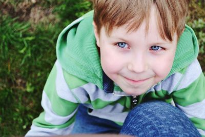 Portrait of boy smiling