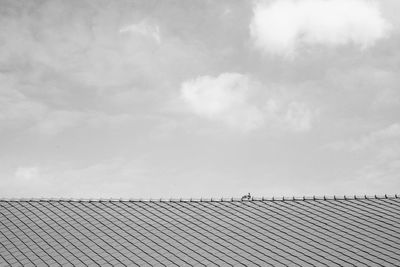 Low angle view of roof of building against sky