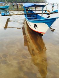 Boats in harbor