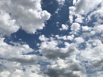 Low angle view of clouds in sky