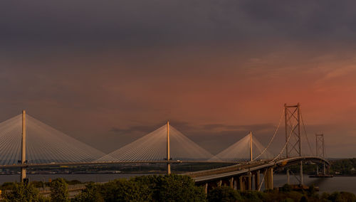  bridge against sky during sunset