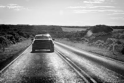 Car on road against sky