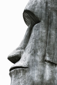 Low angle view of statue against clear sky