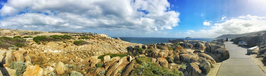 Panoramic view of sea against sky