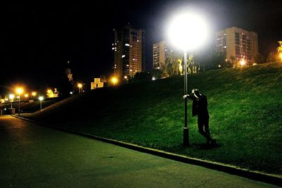 Night view of illuminated street light at night