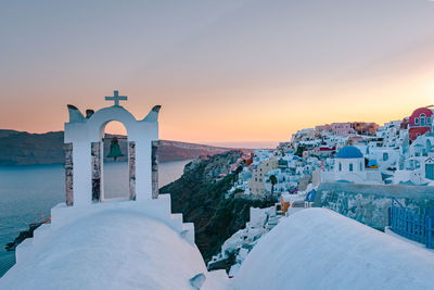 View of building against sky during sunset