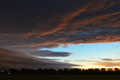 Scenic view of landscape against cloudy sky