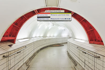 View of underground walkway