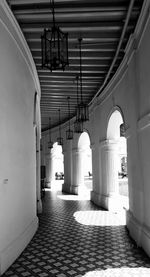 Empty corridor of building