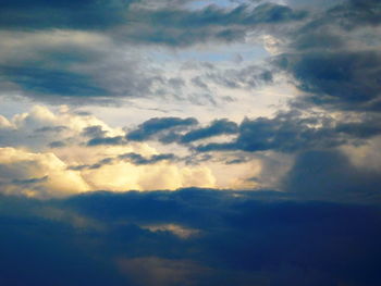 Low angle view of cloudy sky