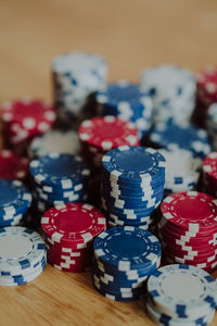 Close-up of objects on table