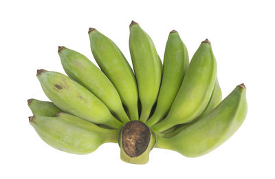 Close-up of bananas against white background