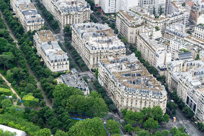 High angle view of buildings