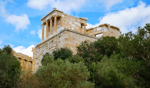 Athens, greece - february 13, 2020. ruins of parthenon on the acropolis - 447 bc - in athens, greece