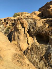 Rock formations against sky