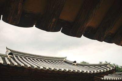 Low angle view of built structure against sky