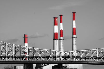 Bridge over river against sky