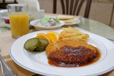 Close-up of food on plate