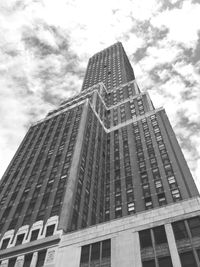Low angle view of modern building against sky
