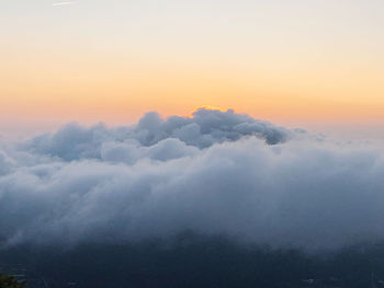 Scenic view of cloudscape against sky during sunset