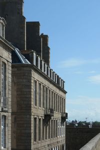 Low angle view of historical building against sky