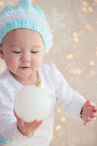 Cute girl holding ice cream