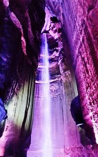 Low angle view of rock formation in cave