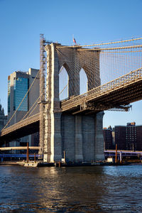 Bridge over river in city