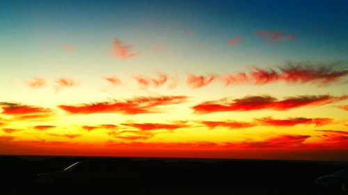 Scenic view of landscape at sunset