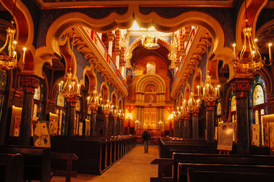 Interior of jerusalem synagogue in prague
