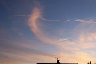 Angel shaped cloud in the sky over motherwell