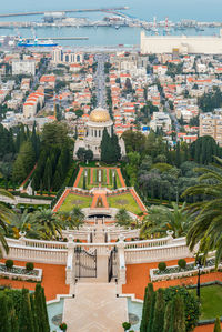 Aerial view of buildings in city