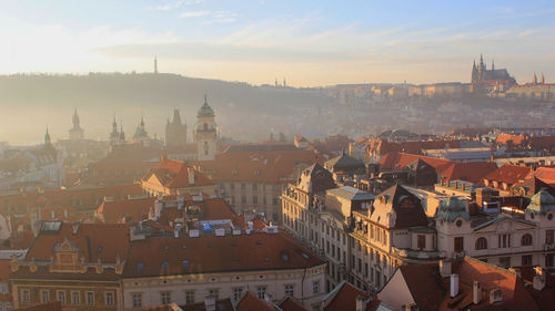 Aerial view of buildings in city