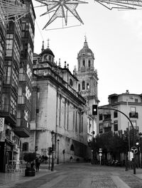 View of buildings along road