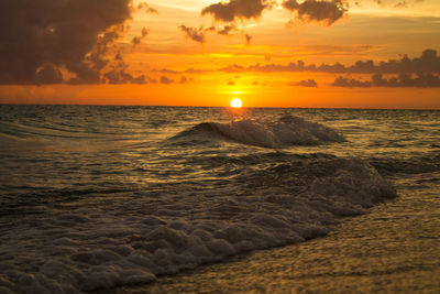 Sunset over sea