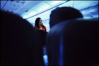 People sitting in airplane