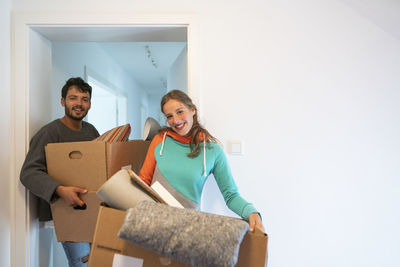 Portrait of a smiling young couple