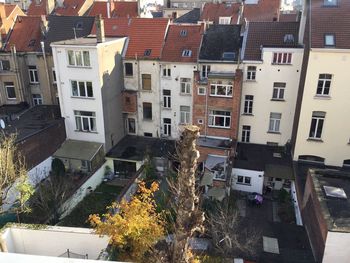 View of residential buildings in city