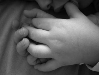 Close-up of baby feet