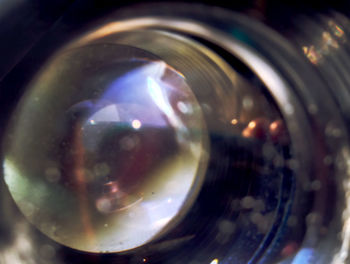 Close-up of reflection in water