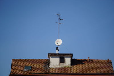 Low angle view of building against clear sky